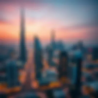 Dubai Skyline at Dusk Breathtaking view of Dubai's skyline at dusk