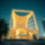 Stunning Architectural Facade of Dubai Frame Metro Station Exterior view of Dubai Frame Metro Station showcasing its modern architecture