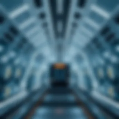 Futuristic Interior of Dubai Frame Metro Station Interior design of the Dubai Frame Metro Station with futuristic elements