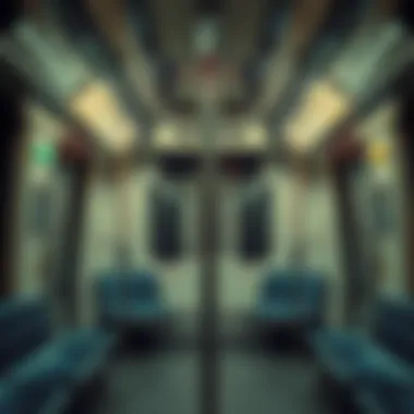 Interior of a Dubai Metro Train Interior of a Dubai Metro train showcasing modern technology