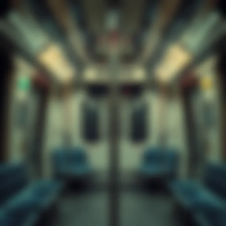 Interior of a Dubai Metro Train Interior of a Dubai Metro train showcasing modern technology