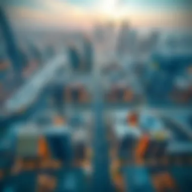 Aerial Perspective of Wasl Hub's Skyline Stunning skyline view of the Wasl Hub