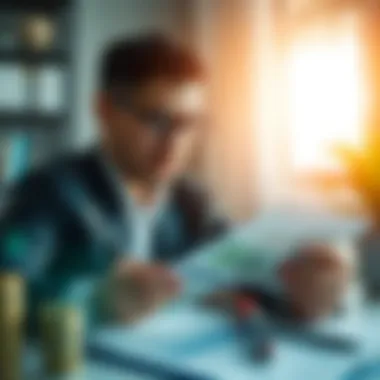 Investor analyzing currency trends