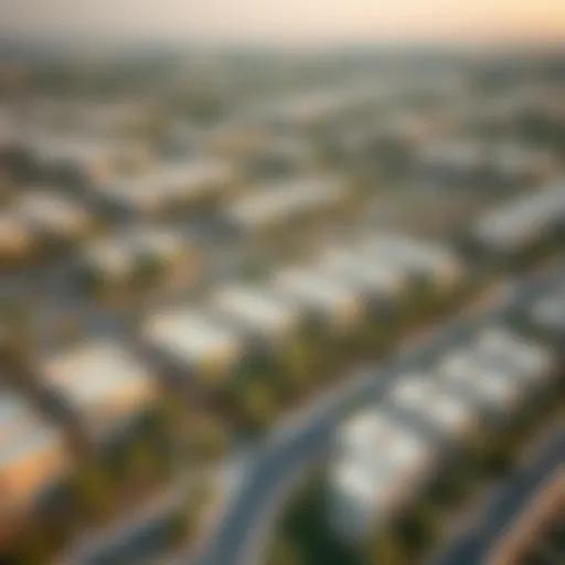 Aerial view of Kawaneej showcasing its blend of nature and architecture