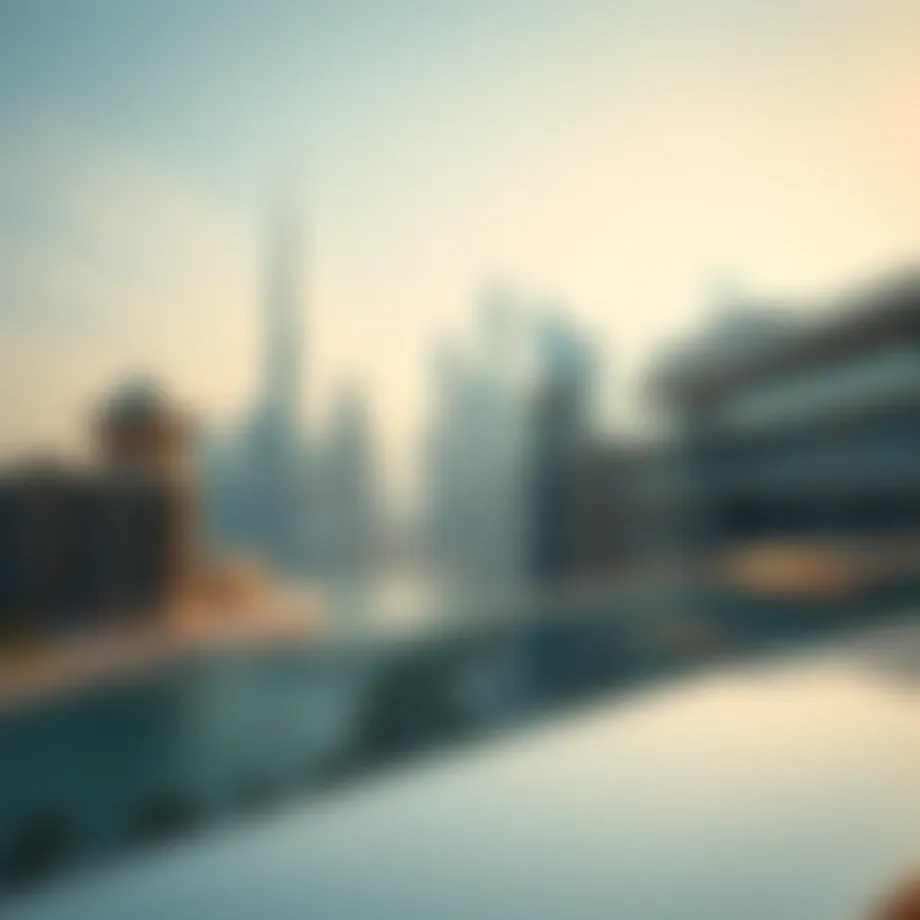 View of Dubai skyline showcasing modern architecture