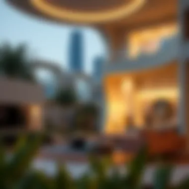 Luxurious Living in Dubai Luxurious living accommodations in a Dubai neighborhood