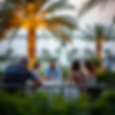 Social Gathering in Dubai Expatriates enjoying a social gathering in a park