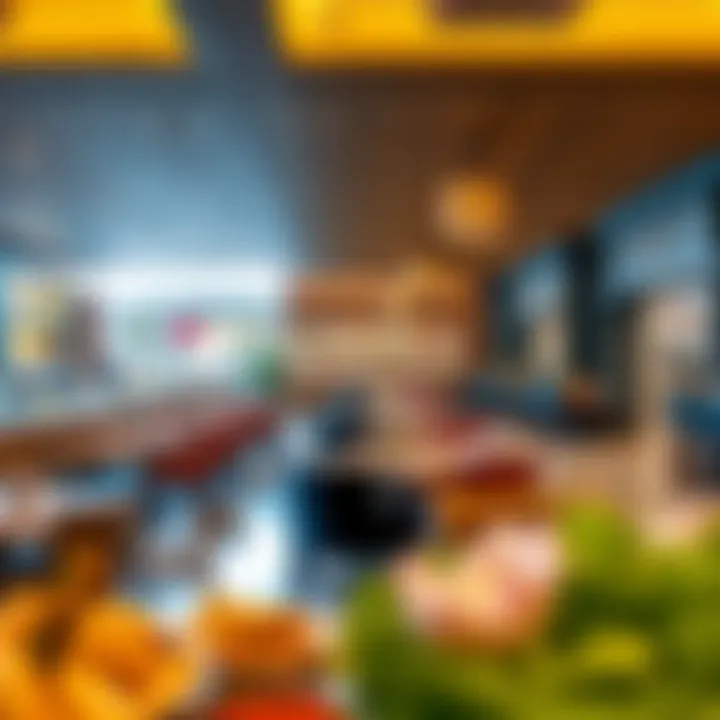 Culinary Delights at Madinat Zayed Shopping Centre Dining area featuring a variety of culinary options available at the shopping centre