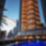 Architectural Brilliance of Millennium Tower Stunning view of Millennium Tower Dubai showcasing its architectural brilliance