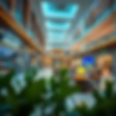 Interior amenities of Mirdif City Center highlighting leisure options