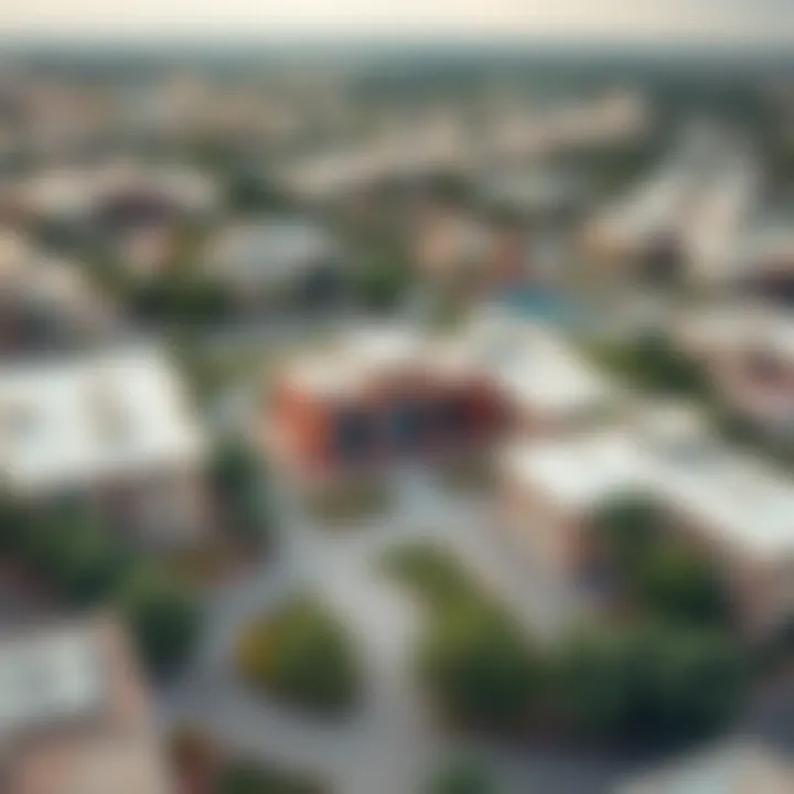 Aerial View of Educational Institutions Aerial view of educational institutions near Damac Hills 2