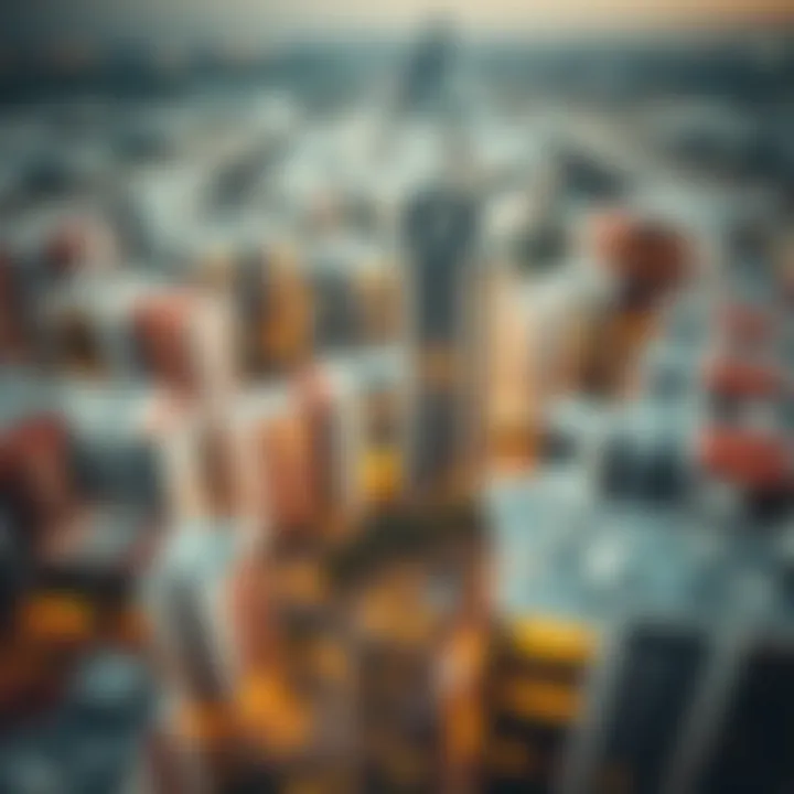 Vibrant Real Estate Market in Dubai Aerial view of the vibrant real estate market in Dubai