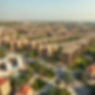 Aerial view of a popular residential area in Dubai
