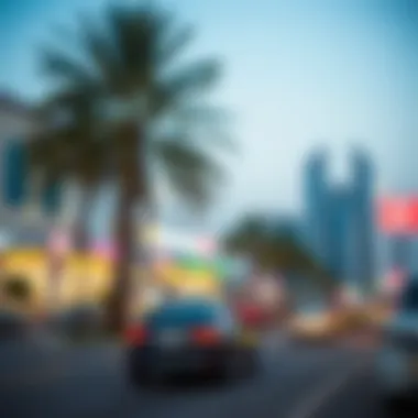 Free Parking Zones in Dubai Map highlighting free parking zones in Dubai