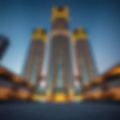 Stunning view of Sahara Towers from the ground