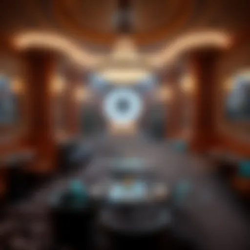 A luxurious shisha lounge with ornate decor