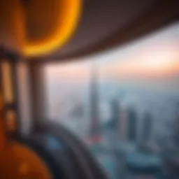 Stunning view from the top floor of Burj Khalifa showcasing Dubai's skyline