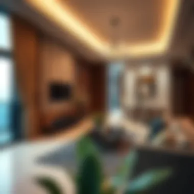 Elegant Interiors of The Point Tower Luxurious interior of a residential unit within The Point Tower highlighting modern amenities and spacious layout