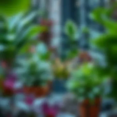 Diverse Plant Choices for Limited Spaces Selection of diverse plants suited for limited garden areas in cities