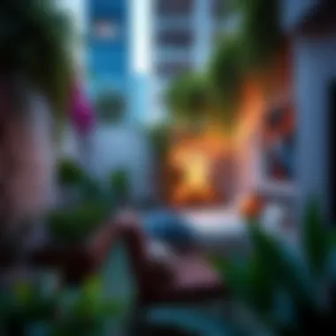 Efficient Bedspace Design in Urban Gardens A vibrant urban garden showcasing efficient bedspace design in Dubai