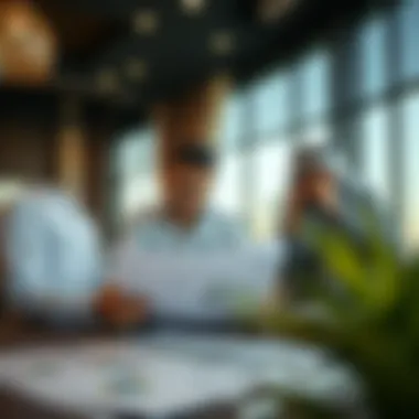 Investors Examining Property Plans Investors reviewing off-plan property plans and documents