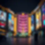 Dubai Mall exterior at night showcasing vibrant lights