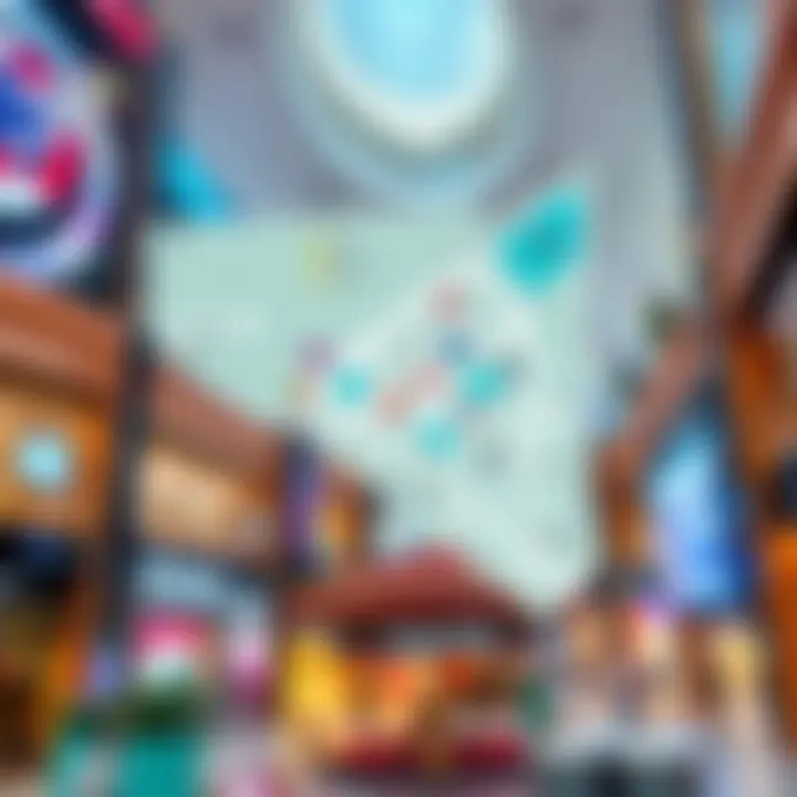 Map of Dubai Mall highlighting key attractions