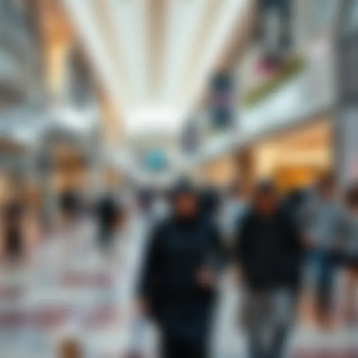 Shoppers enjoying a busy day inside Dubai Mall
