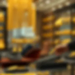 Golden jewelry displayed in a Dubai shop