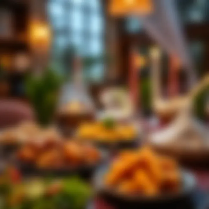 Traditional Iftar Spread: A Culinary Delight A lavish iftar spread featuring traditional Emirati dishes