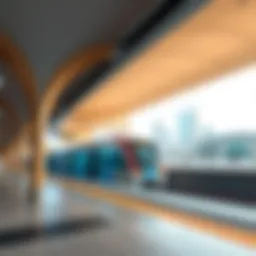 Architectural design of the Dubai Blue Line Metro station