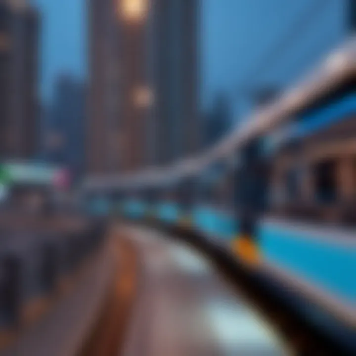 Urban Mobility Representation with the Dubai Blue Line Metro Visual representation of urban mobility in Dubai with the Blue Line Metro