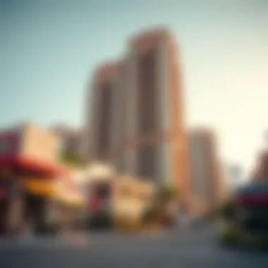 Community and Amenities Near the Two Towers Vibrant neighborhood surrounding the Two Towers Building with local amenities