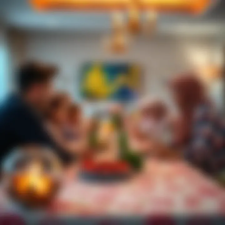 Gathering of families during a UAE holiday celebration