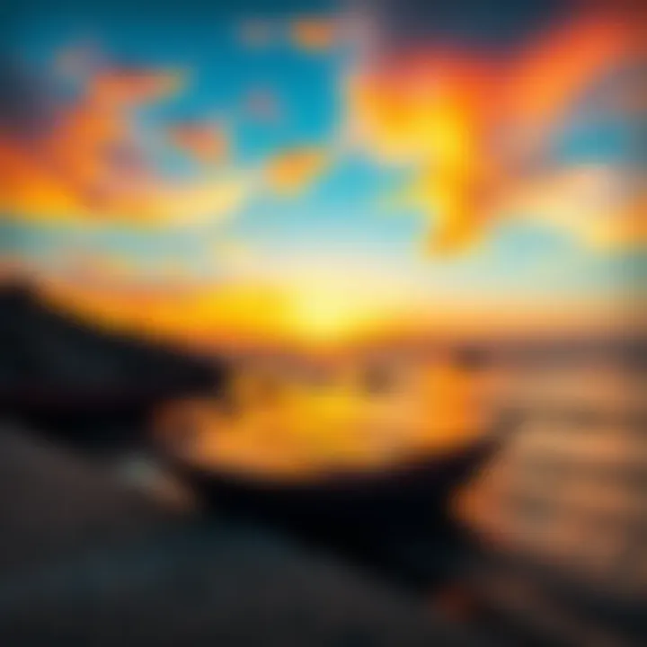 Breathtaking Sunset at Zorah Beach Beautiful sunset at Zorah Beach with vibrant colors reflecting on the water